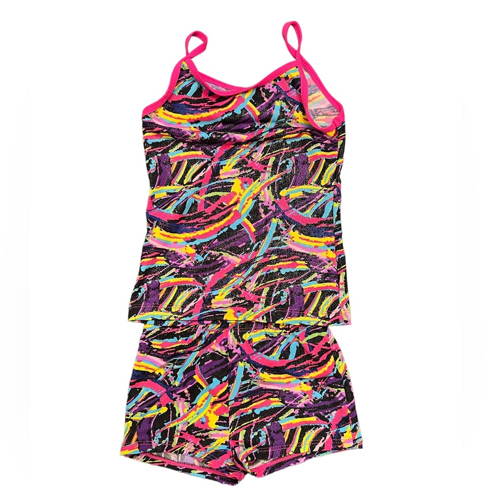 Danskin Tank Top & Booty Shorts Girls Size 6
